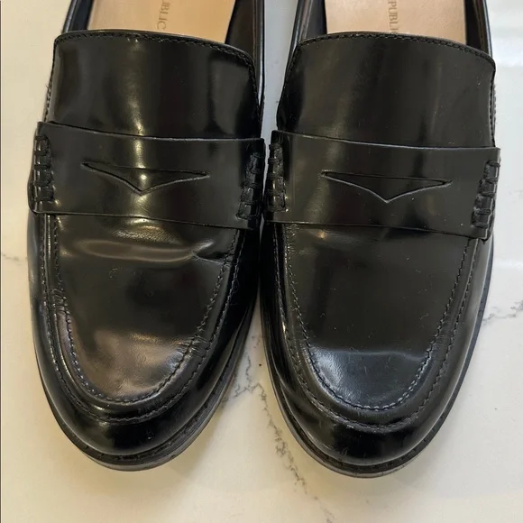 Banana Republic Black slide on Penny loafer Size 8 1/2 - Picture 2 of 13